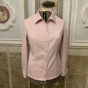 N Company. Size 14. Soft Pink Jacket or Shirt. Snap Front. Textured. B29